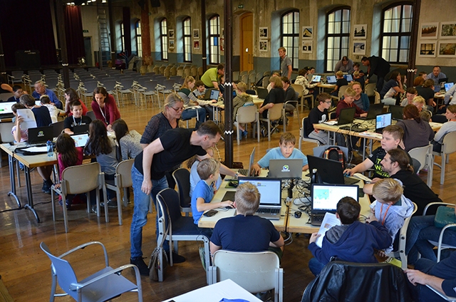 40 Kinder besuchten das erste CoderDojo Steyr am 19.10.2018